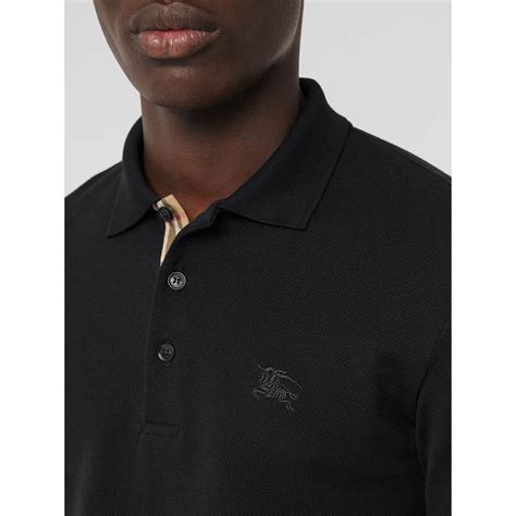 burberry polo shirts men's black.